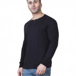 Men's Cotton Henley Neck Full Sleeve Regular Fit T-Shirt