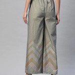 Chevron Print Full-Length Palazzo